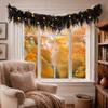 Gothic Haunted House Party Supplies Halloween Lighted Creepy Vine Garland with LED Lights, Black Faux Twig for Mantle Decorative Vines Mantelpiece