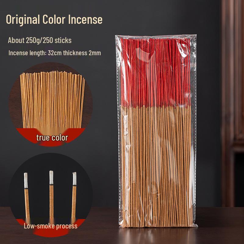 Golden Smokeless Sandalwood Bamboo Incense Sticks for Worship and Offerings