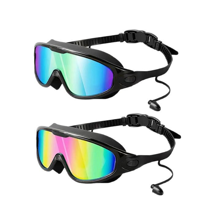 High-Definition, Anti-Fog, Waterproof Swimming Goggles with Earplugs for Adults