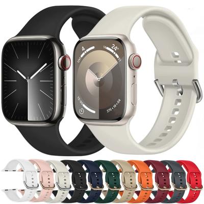 Silicone Strap For Apple Watch Band 11 10 9 8 7 46mm 42mm 45mm 41mm Ultra 3 49mm Sports Bracelet iWatch 6 5 4 SE 44mm 40mm Belt