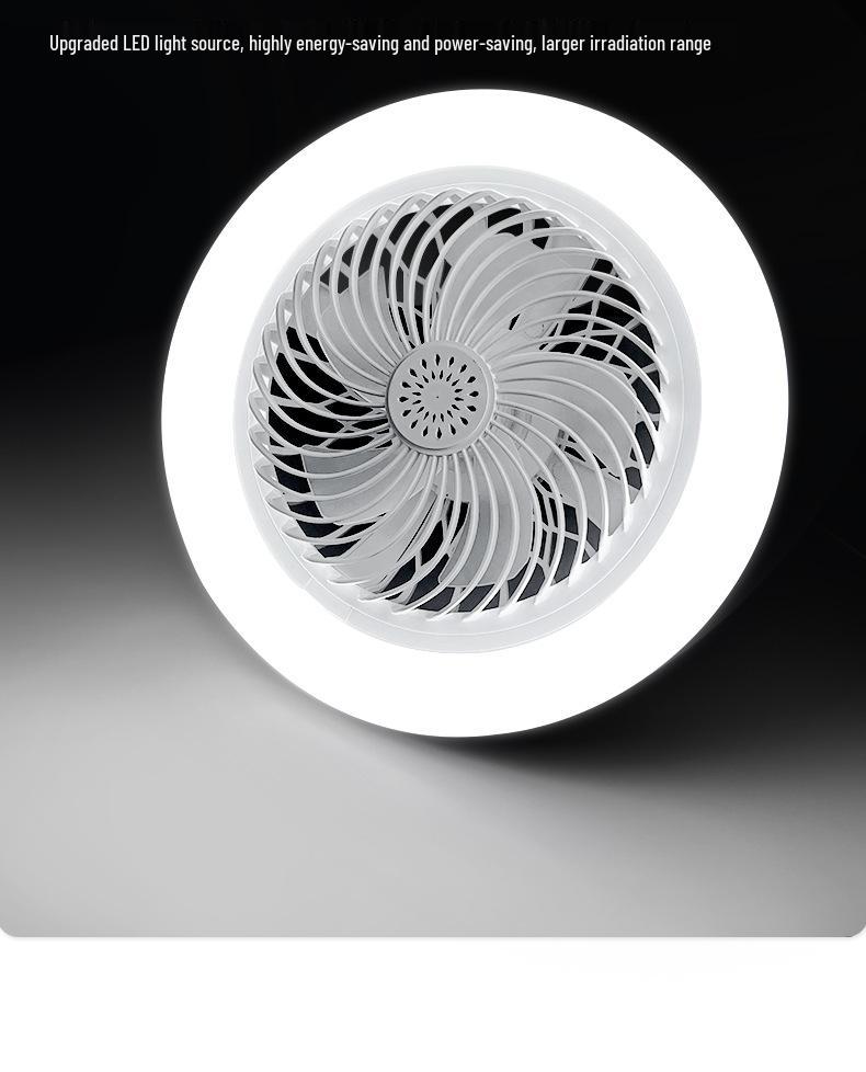 LED Bulb Ceiling Fan with Modern Minimalist Design for Living Room or Balcony
