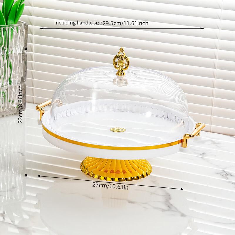 Elevated Dessert & Cake Serving Plate with Dome Lid