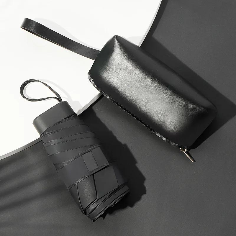 Mini-Sonnenschirm, faltbar, für Damen, Sonnenschutz und UV-Schutz, kleiner tragbarer Taschenschirm für Regen und Sonne