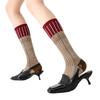 "Trendy Retro Plaid Houndstooth Calf Socks – Colorful Spring & Autumn Style for Ladies"