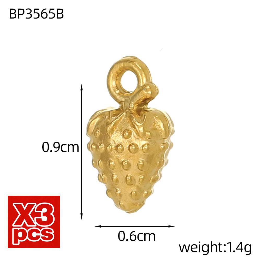 CARLIDANA Neuankunft Mode Edelstahl 3D DIY Obst Donut Anhänger Eiscreme Anhänger für Halskette Vergoldeter Schmuck