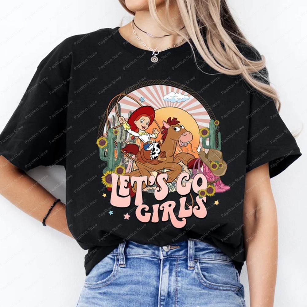 Jessie And Bullseye Cotton Sweatshirt Tee Toy Story Family Top Funny New Hot Cowgirls T Shirt Gift 2026 Clothes Matching