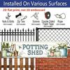 2D Flat Vintage "POTTING SHED" Metal Sign, Rustic Garden Wall Decor, 15.7×3.94" Outdoor Porch Decor & Gift