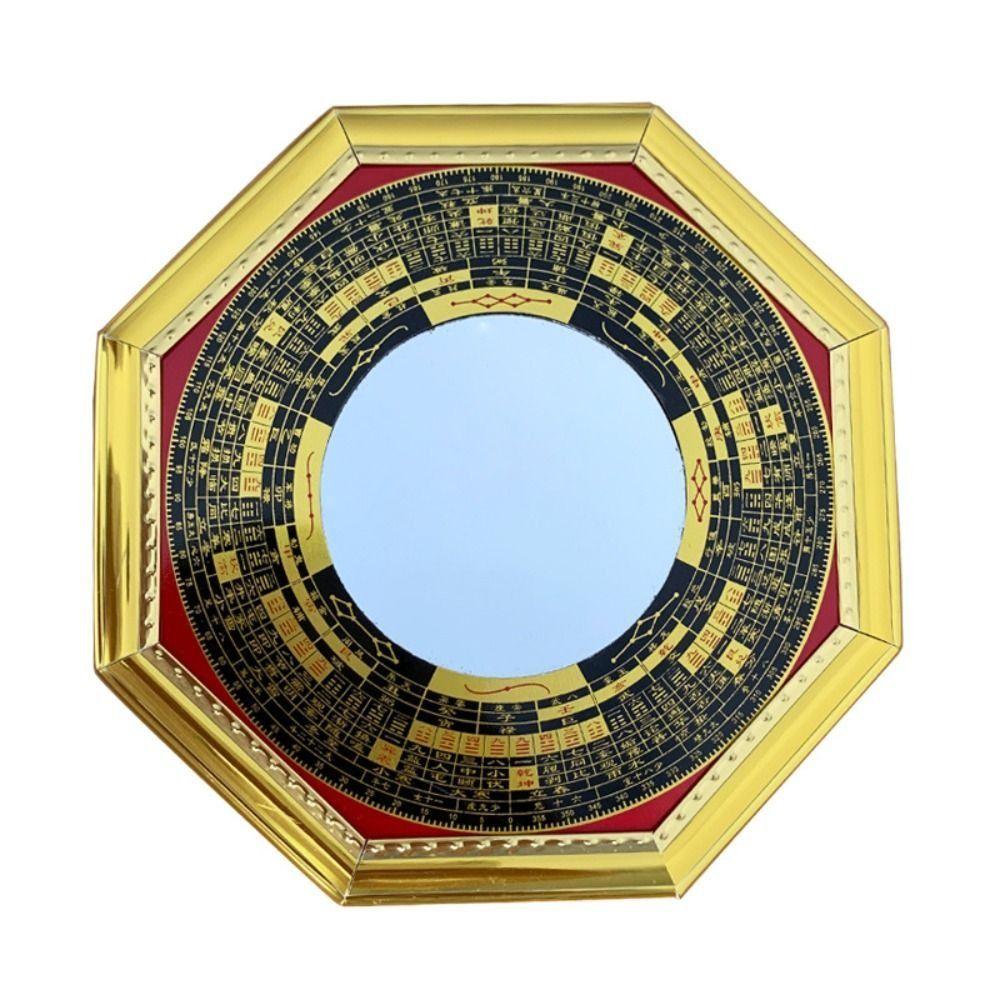 13cm 17.5cm 20.5cm Bagua Feng Shui Spiegel Metallrahmen Penh Kompass Achteckige Spiegel Exquisites Acht Diagramme Spiegel Geschenke