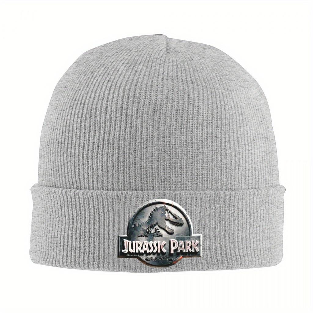 Jurassic Park Stone Engraved Knitted Hat Beanie Autumn Winter Hat Warm Unisex Fashion Cap Men Women Gift