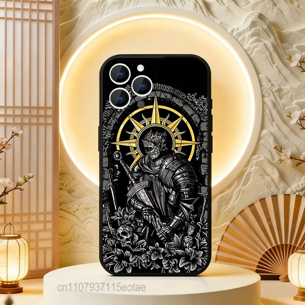 

D-Dark Game S-Souls Phone Case For iPhone 17,16,15,14,13,12,11,Pro,Max,Plus,E,Air,Mini Black Shockproof Funda Cover iPhone13PROMAX