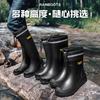 Multi-series high men's rain boots elastic rope mountaineering waterproof shoes 28/39 non-slip fishing wading boots