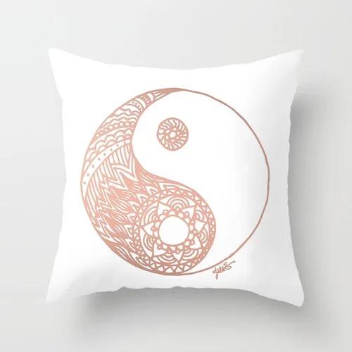 Pink Marble Geometric Series Pillowcase Home Fabric Craft Sofa Back Cushion Cushion Cover Living Room Pillow