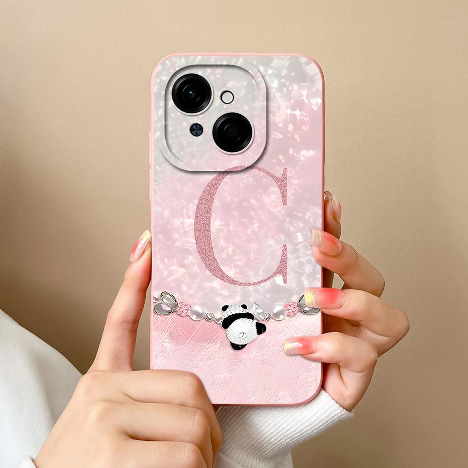 Name Case For Tecno Spark Go 1 Personalized letters Soft Back Cover Camera Protection High Quality Bumper For Tecno Spark Go1