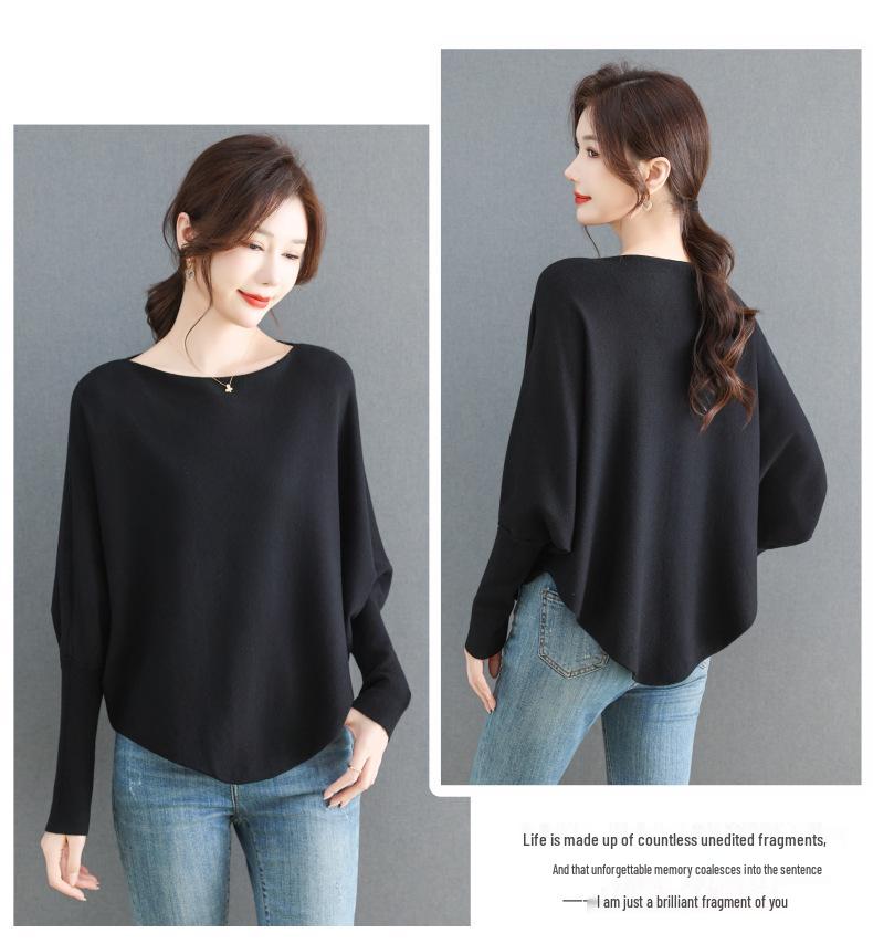 Übergroßer Fledermausärmel-Lockerer Pullover für Damen - Herbstkollektion 2025