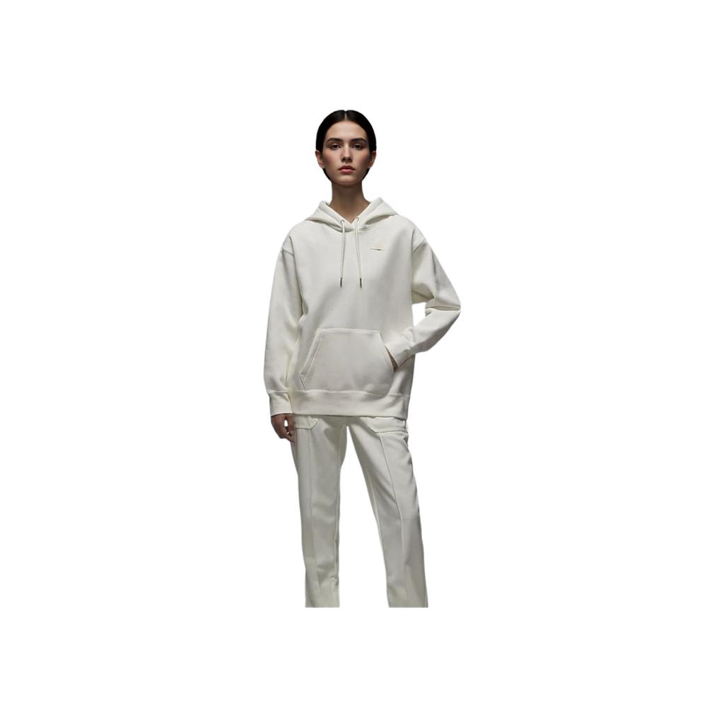 Jordan Flight Fleece Logo Patch Hooded Sweatshirt Women Sweatshirt Sail FV7051-133