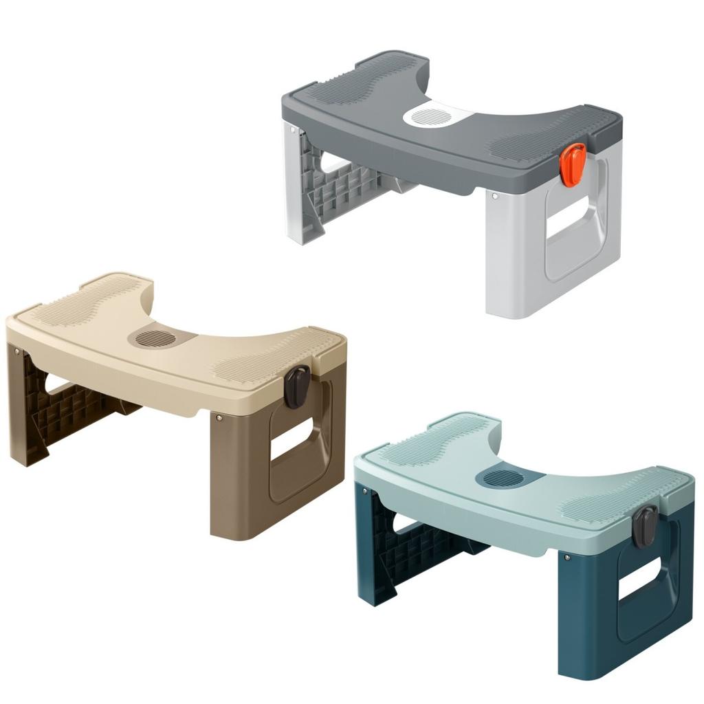 Foldable Portable Toilet Stool for Adults Nonslip Design for Enhanced Bathroom Comfort and Efficient Colon Health