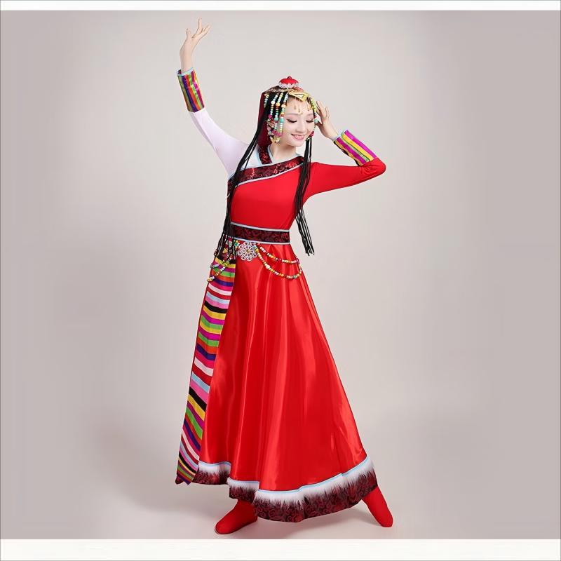 Women s Tibetan Dance Performance Costume 4XL