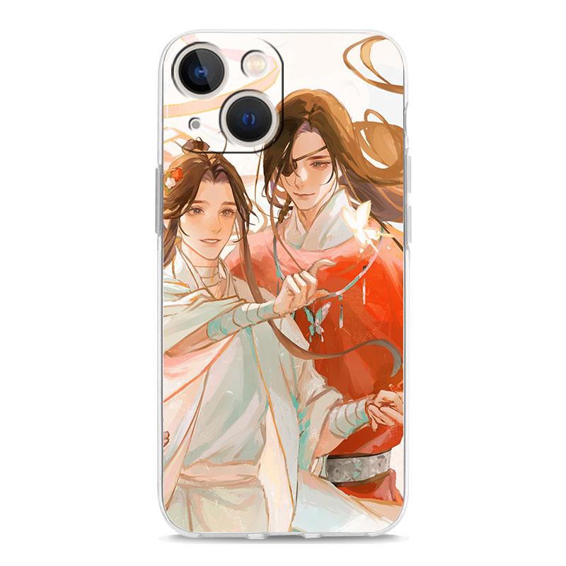 TGCF Heaven Official's Blessing Luxuriöse transparente Telefonhülle für iPhone 14 13 12 11 Pro Max XS X XR SE 7 8 Plus TPU Clear Cover