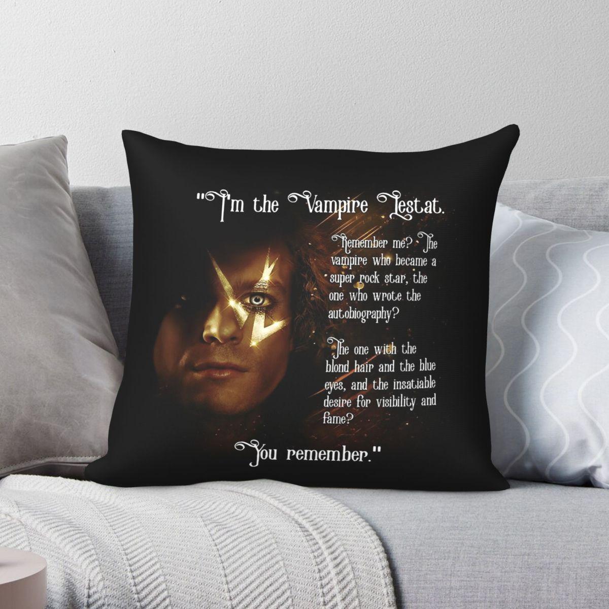 Exquisite Ornaments Unisex Vampire Lestat Rock Star Square Pillowcase Polyester Linen Velvet Printed Zip Decorative Pillow Case Sofa Cushion Cover