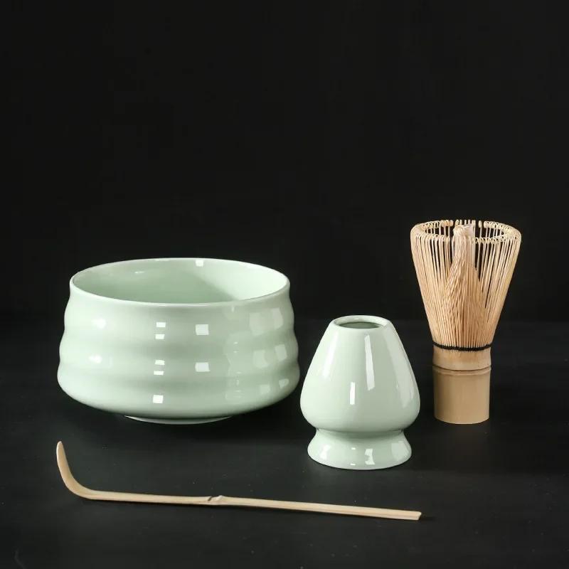 4-7pcs/set Handmade Home Easy Clean Matcha Tea Set Tool Stand Kit Bowl Whisk Scoop Gift Ceremony Traditional Japanese Accessorie