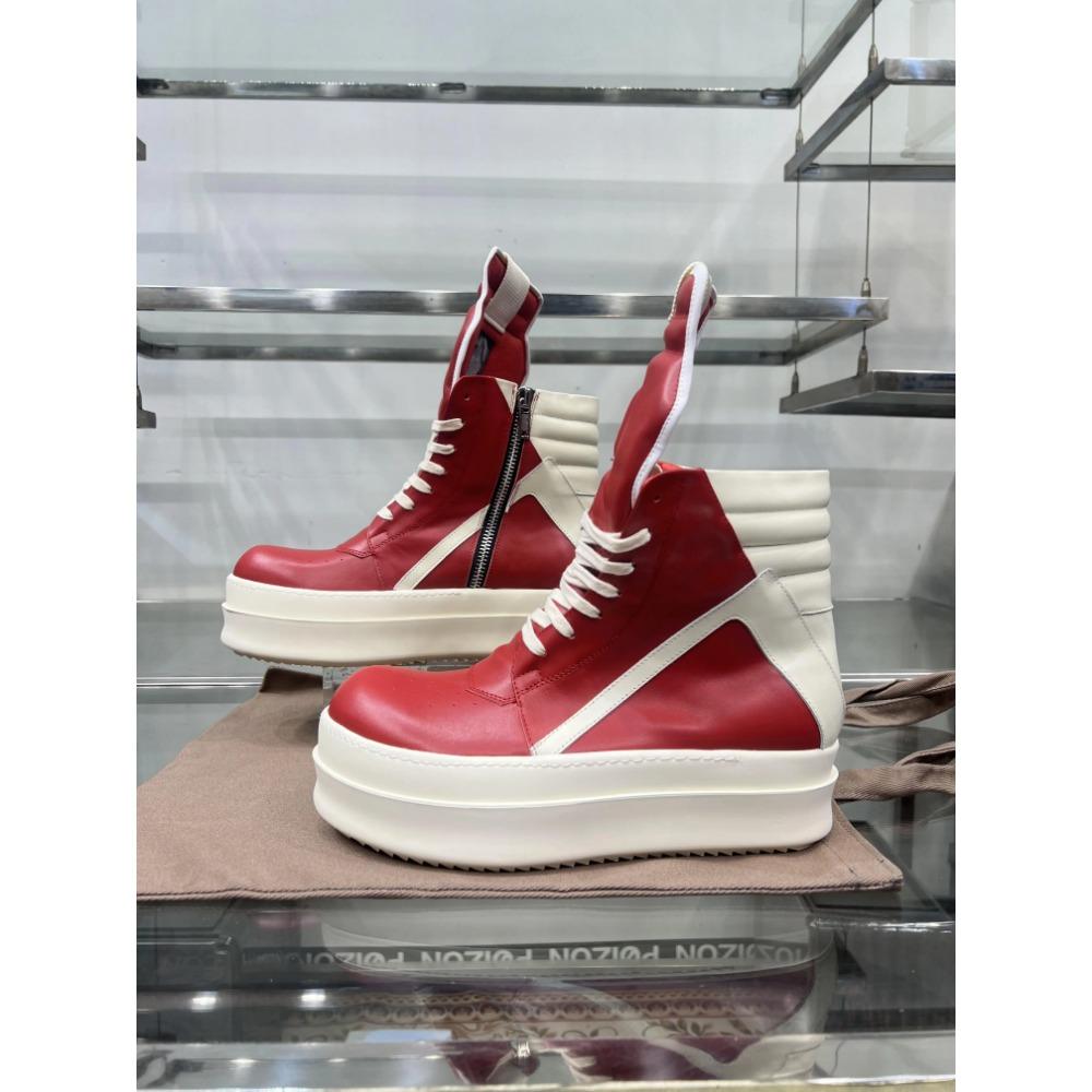 Men Shoes Trendy Blue Leather Casual Double Bottom Premium Women's Zipper Thick Soled Sneakers Height increasing Shoes