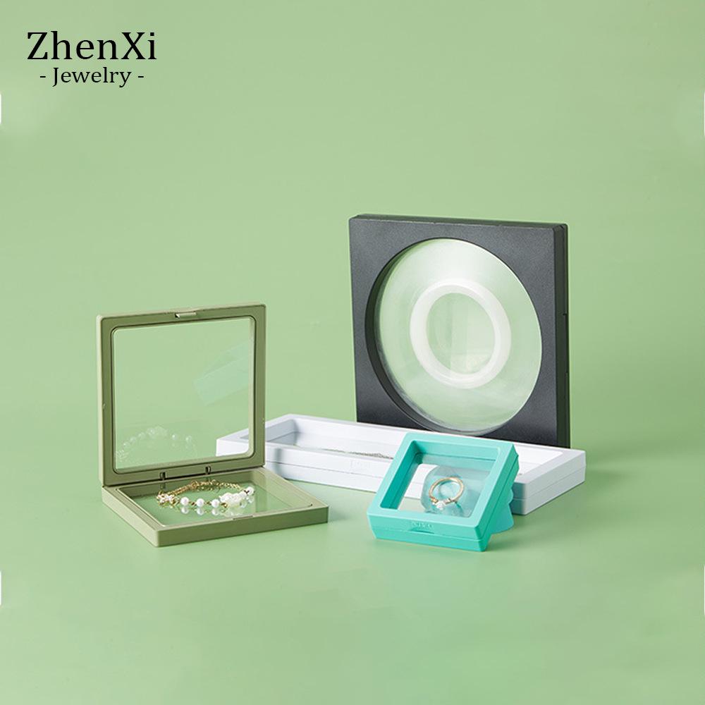 Przezroczyste pudełko do przechowywania biżuterii z folii PE - Antyoksydacyjne pływające ekspozytory na kolczyki, broszki, naszyjniki i pierścionki
