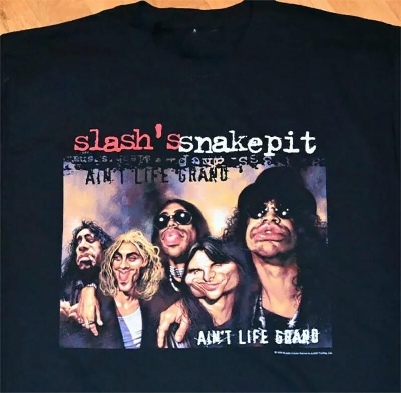 2001 SLASH'S SNAKEPIT Rock Concert Tour Black All Size Gift Fan Shirt OM81