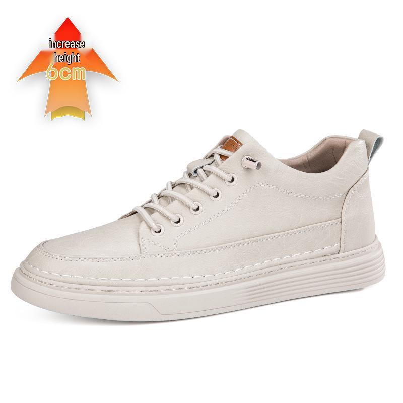 Men s Retro High-Top Sneakers - Casual, Thick-Soled, Invisible 6cm Height Boost, Trendy Mid-Top Fall Shoes 47