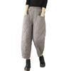 Winter Effen Kleur Ruitvormige Neergedrukte Broek Dames Winddicht en Warm Witte Eendendons Casual Broek