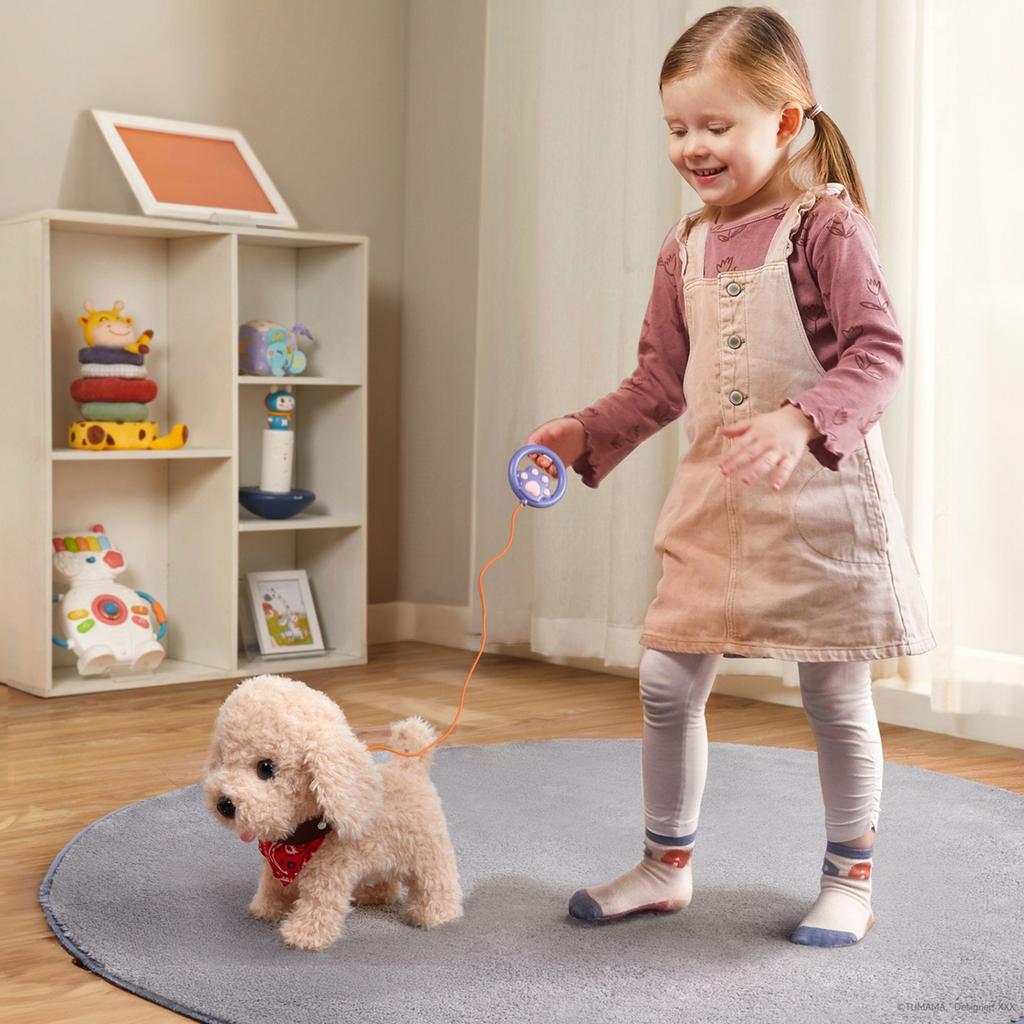 Fun Plush Electronic Dog Toy With Voice Response Fun Role Play Activity Interactive Toy,Walks, Barks,Shake Tail
