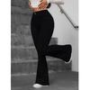 High Waist Ausgestellte Jeans Damen Schmal Geschnitten Weites Bein Hosen Lässiger Stil