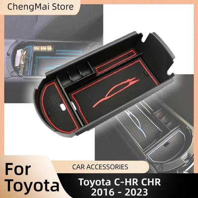 Car Armrest Box Storage Tray for Toyota C-HR CHR 2016 - 2023 Center Console Organizer Holder Case Container Accessories