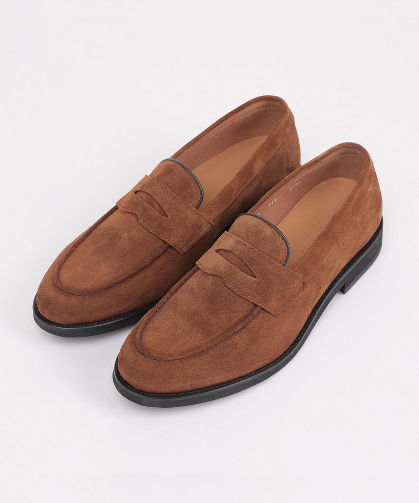 Brenowelt First Italian Suede Light Brown Penny Loafers