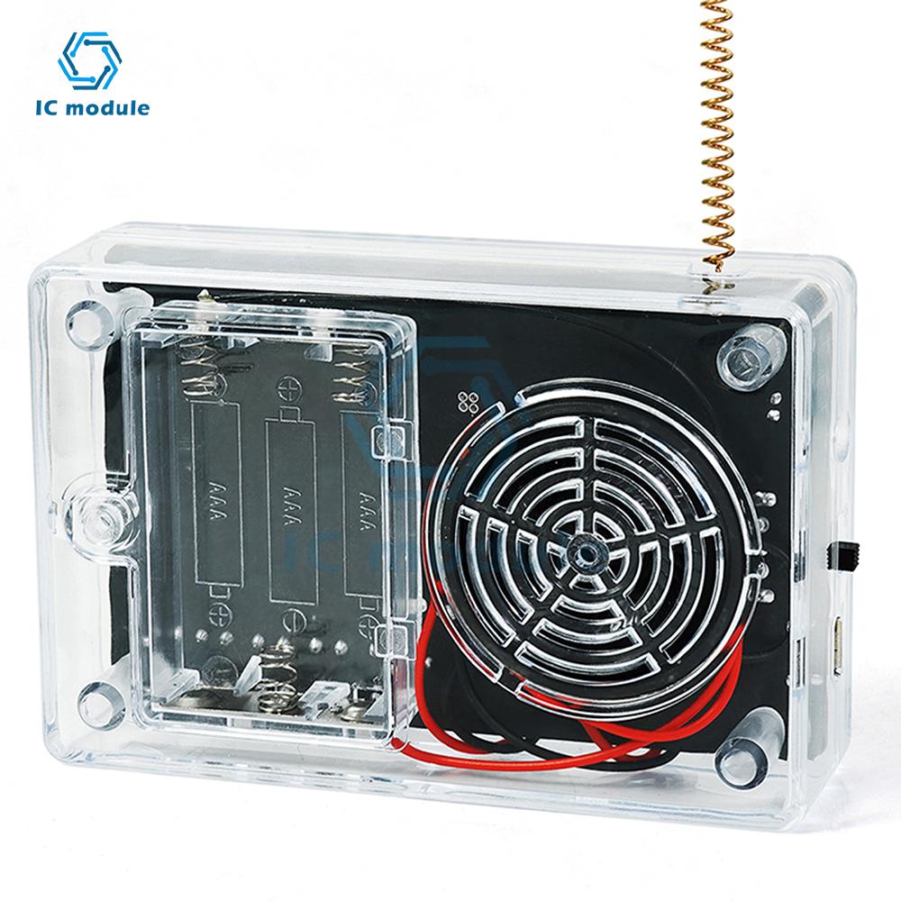 FM Radio DIY Kit with Walkie Talkie Function 0.96" OLED Screen Wireless Intercom FM Radio Welding Practice Loose Parts