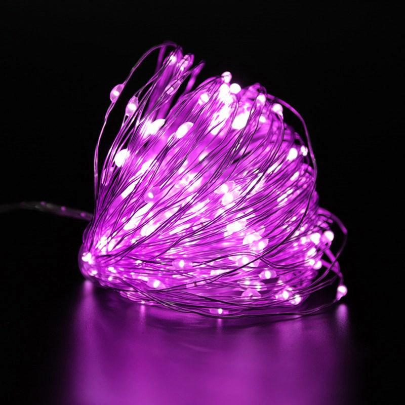 With battery LED String Lights Copper Silver Wire Garland Light  Fairy Lights Party Decoration For Christmas Wedding 1/2/3METER