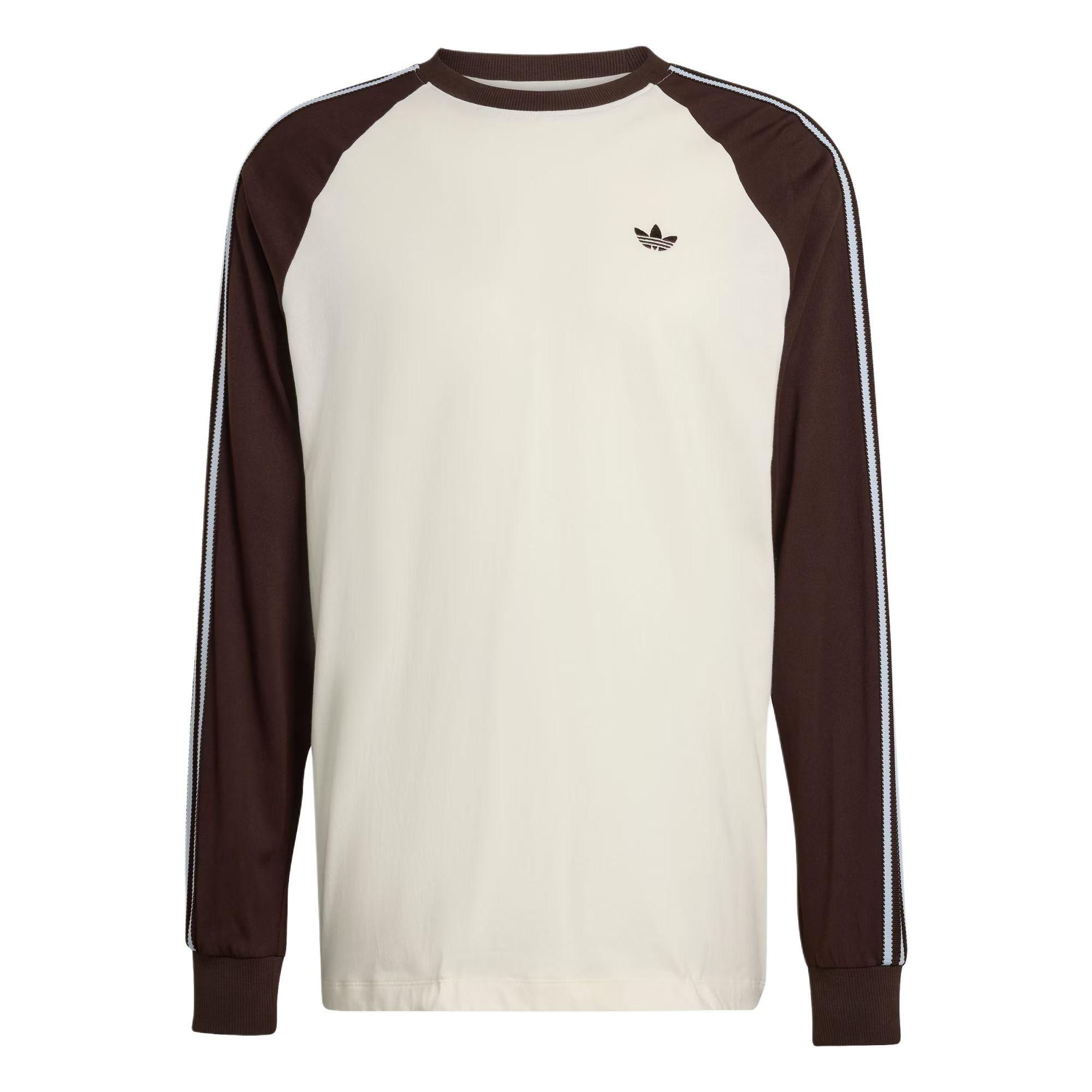 adidas Britcore Cali Long Sleeve T-Shirt Off White Aurora Coffee Men s HZ3829 XL