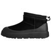 CL ULTRA MINI WEATHER Suede Thermal Snow Boots Men's Black Sneakers 1174196-BLK