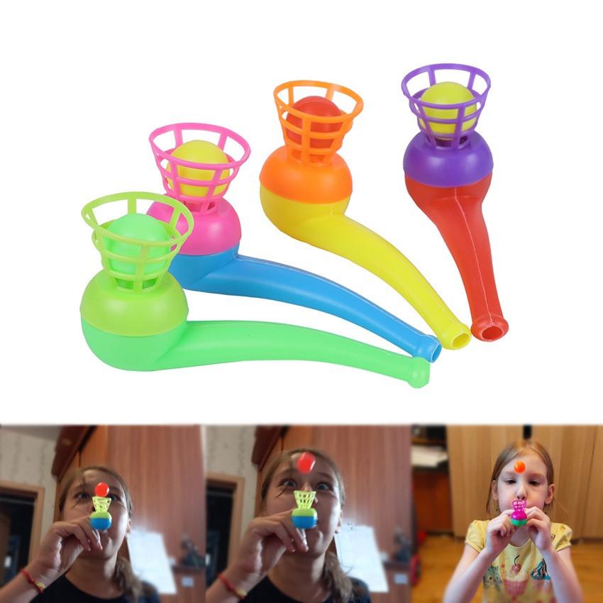 5-30Pcs Suspended Blow Pipe Blow Ball Rod Game Children Balance Training Floating Blowing Ball Magic Dangling Family Kids Toy