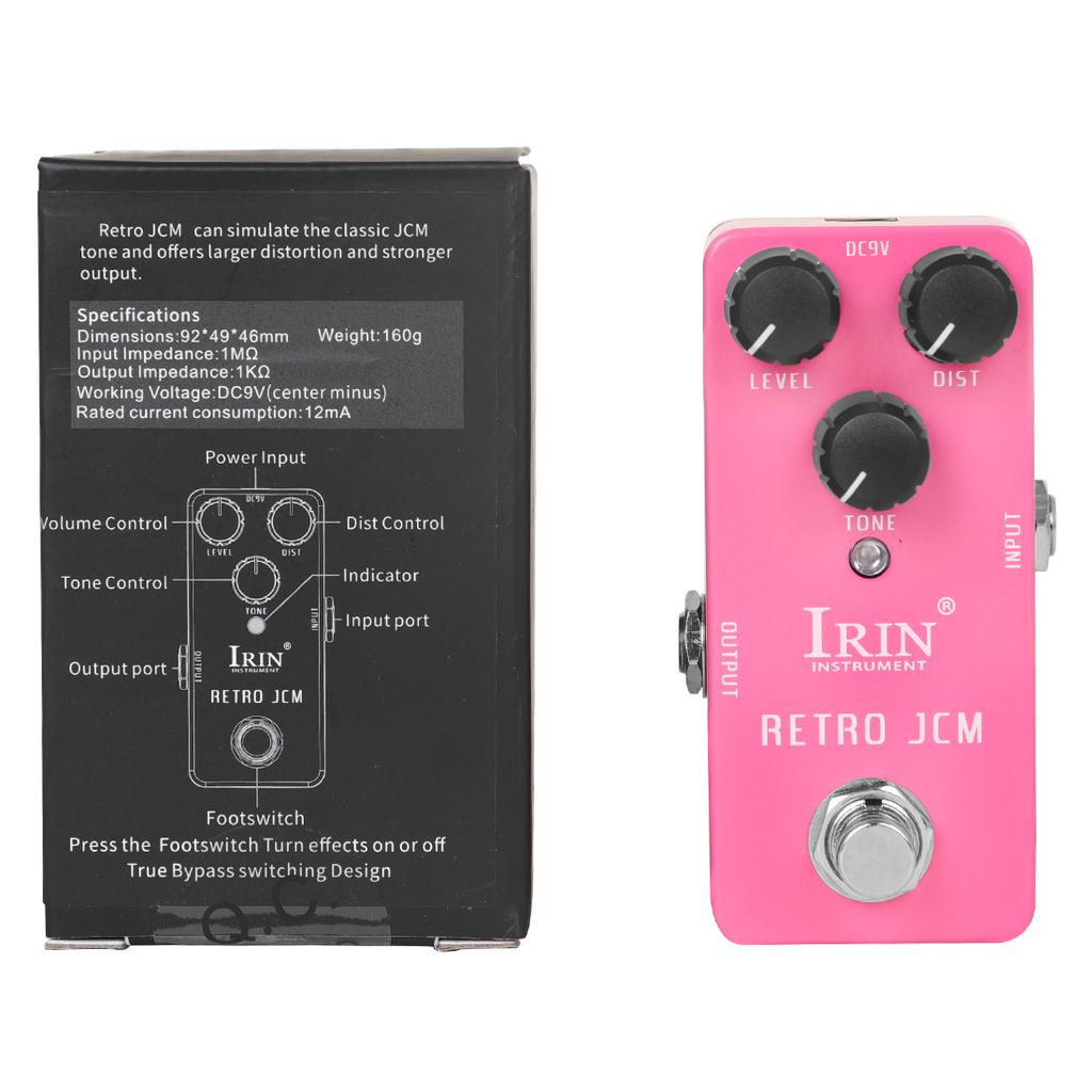 IRIN RS-13 Retro JCM Guitar Effect Pedal Simulate Classic JCM Tone Offers Larger Distortion & Stronger Output Pedal True Bypass