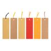 Kawasumi Washi Yuzen Washi Bookmarks Brown with Japanese Pattern Stencil-Dyed (6 Sheets)