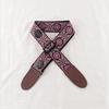 Leather Guitar Strap Embroidery Adjustable Neck Strap Durable Bass Strap  for Bass Guitar