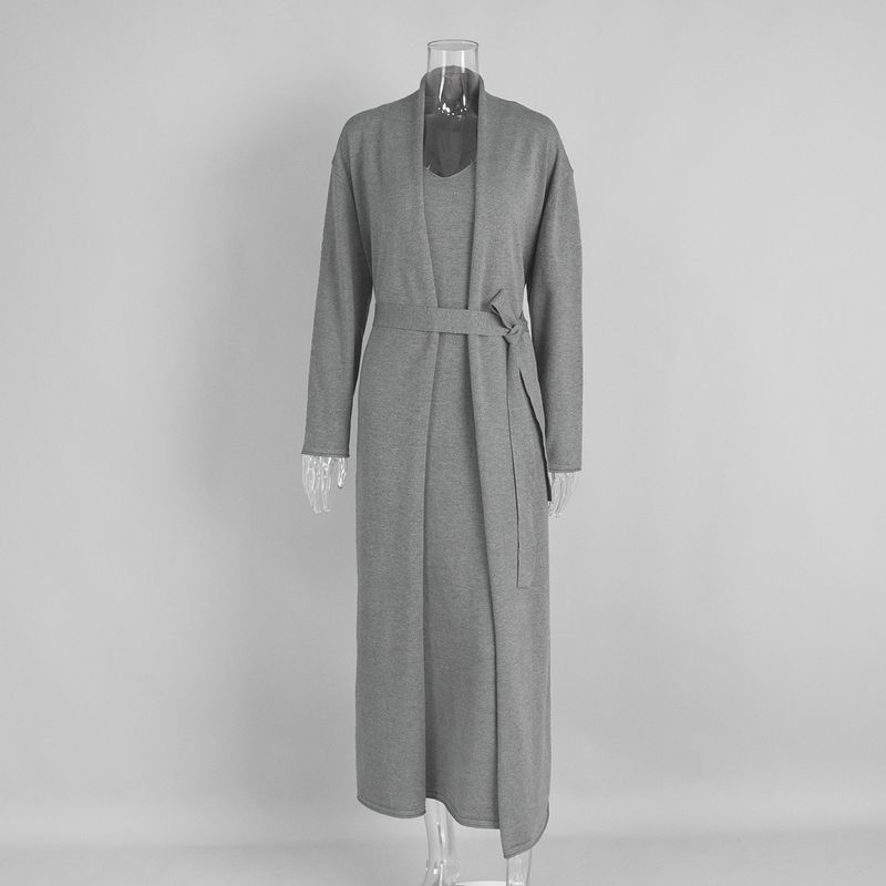 French style Ins Style Fashion Temperament Knit cardigan Sling Dress Cover up Set Knitted Dress Set