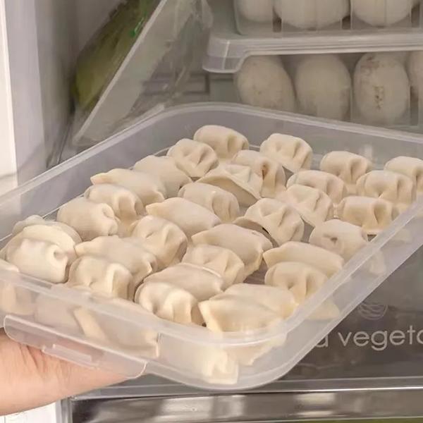 WTEMPO Organizzatore per gnocchi impilabile per conservazione del freddo PP Comodo utilizzo Organizzatore per frigorifero Forniture da cucina