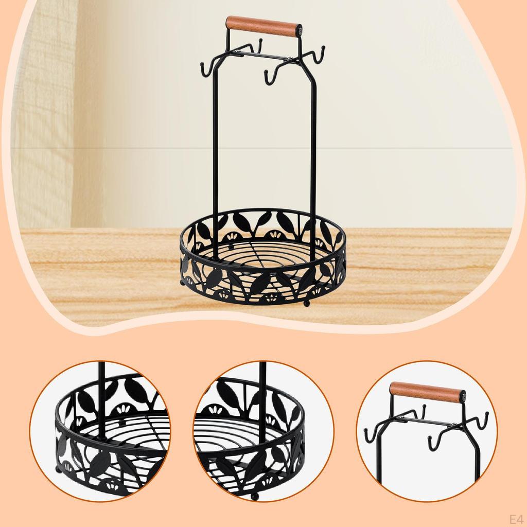 Kaffeebecherhalter Zubehör Ausstellungsständer, Tisch Büro Küche Metallschrank, mit Haken für