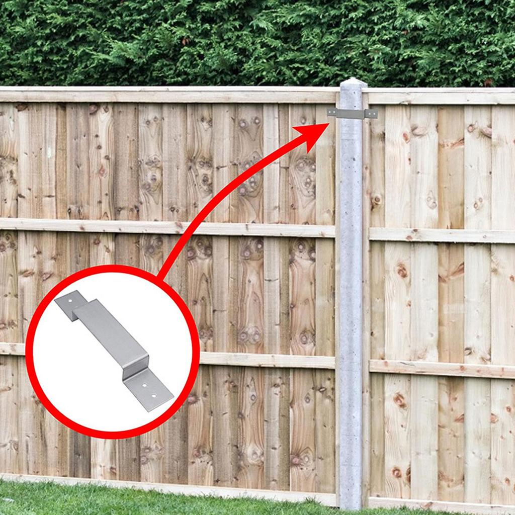 Set of 10 Fence Post Fixing Fence Post Mounting Fence Panel Security Bracket Prevent Rattling & Improve Security