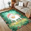 Cartoon Cute Unicorn Print Carpet Living Room Bedroom Bedside Sofa Floor Mat Modern Home Decor Kids Room Area Rug Luxury Gift