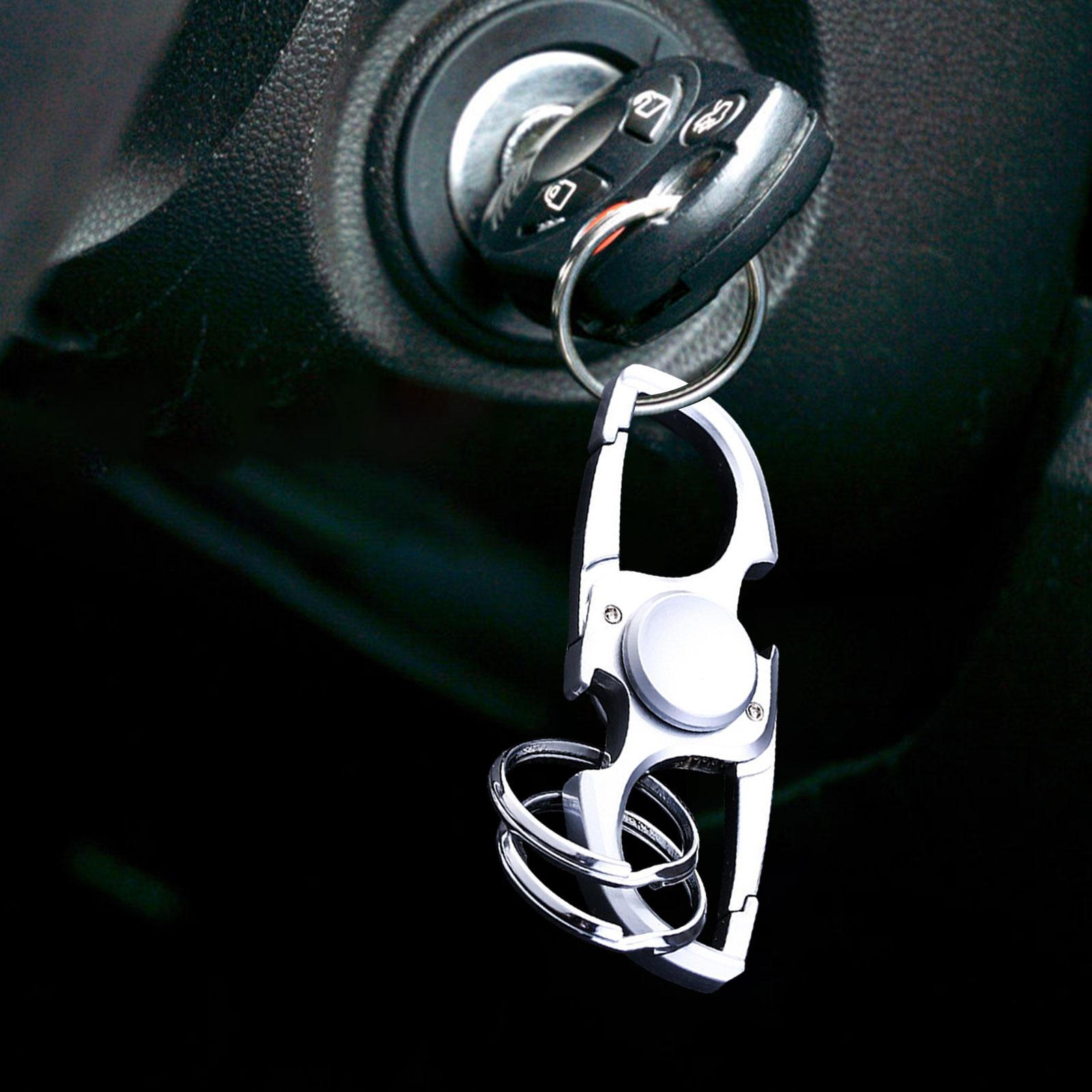 

Fidget Toy Keychain Portable Gift for Men Anti Rust Bottle Chrome