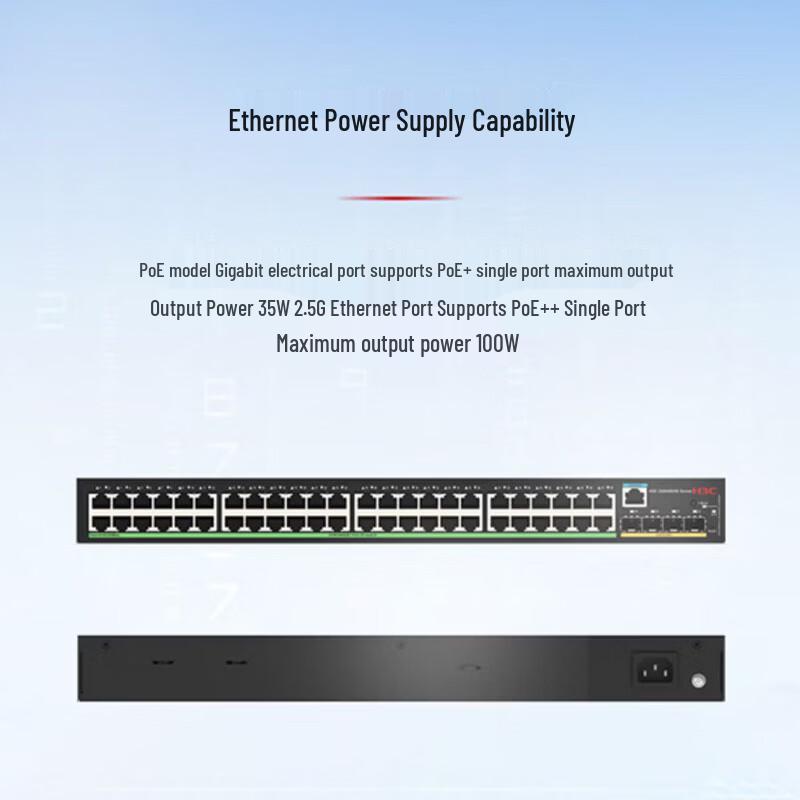 H3C S5000NV6-48P4NS-EI 48-Port Gigabit PoE+ Managed Switch