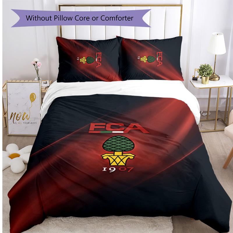 FC Augsburg FC Printed 3PCS Bedding Set Breathable Duvet Cover with Pillowcases Decorative Bed Linen for Bedroom Home