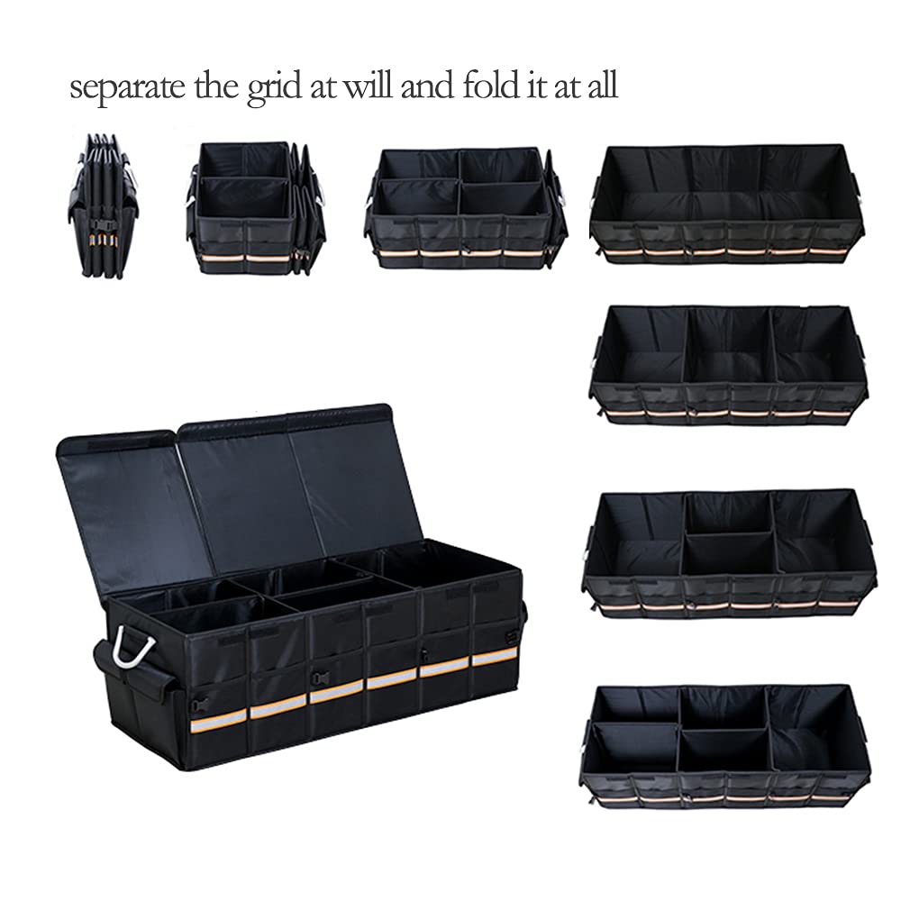 Easyhouse Car Storage Foldable Organized Car Trunk Storage Divider with Rear Seat Large Compatible with Medium and Small Cars Box, Trunk, Storage,